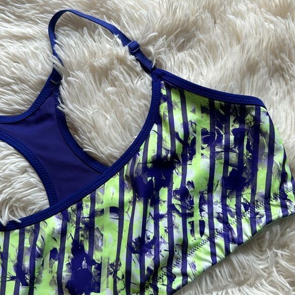 Marika Tek Blue & Green Sports Bra Size Medium - Picture 2 of 4